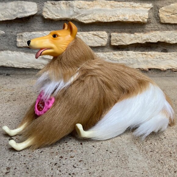 Western Fun Barbie Pet Collie "Turquoise" Dog 1989 Vintage Mattel - Picture 3 of 6